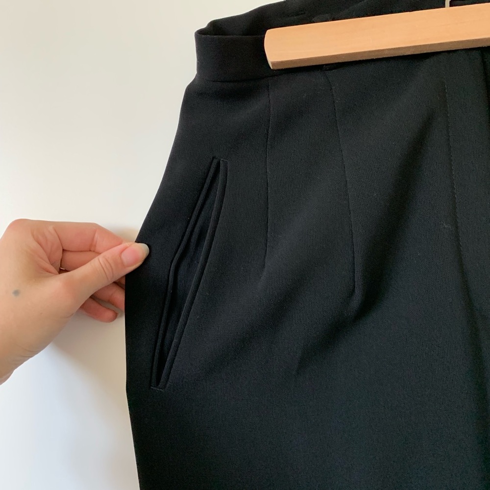 og black trousers